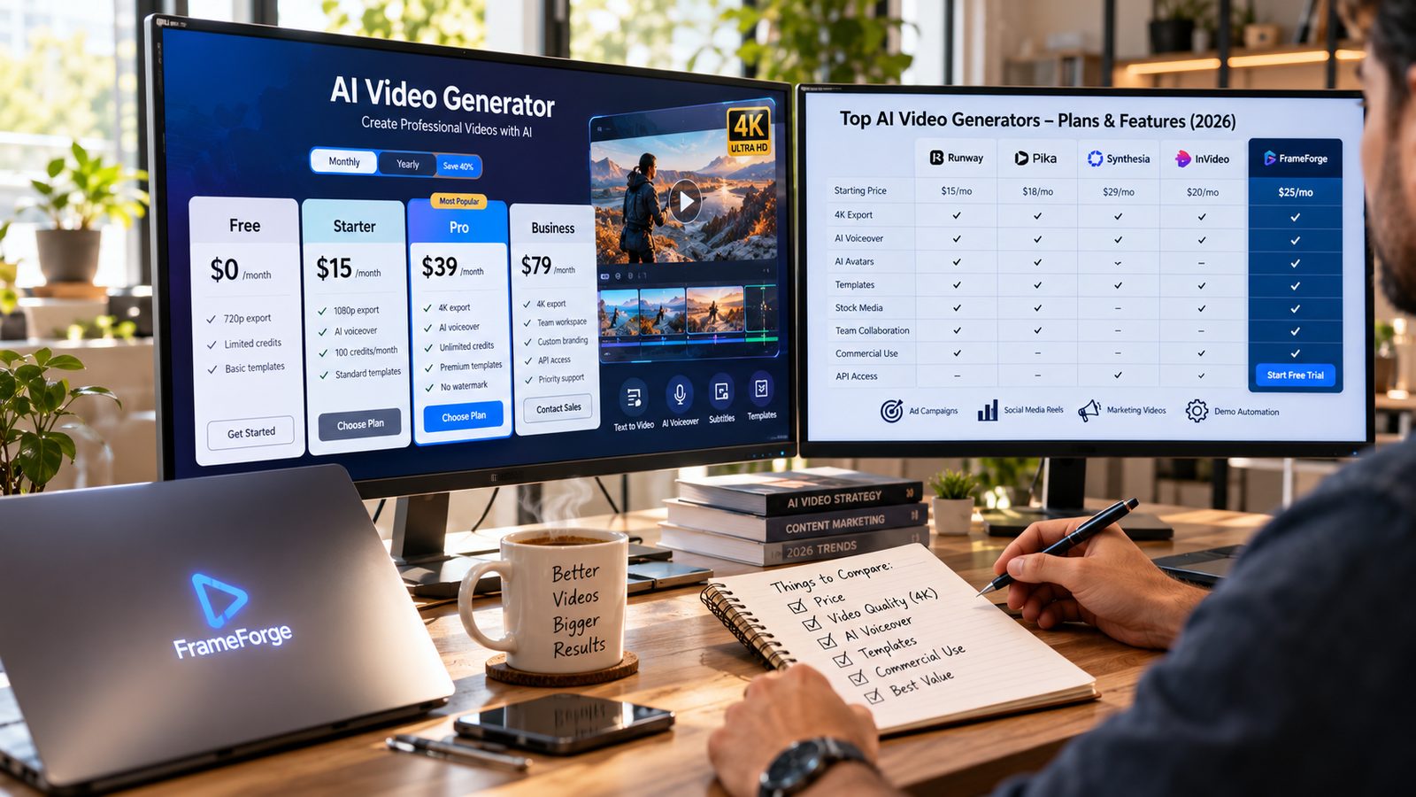 ai video generator pricing comparison 2026