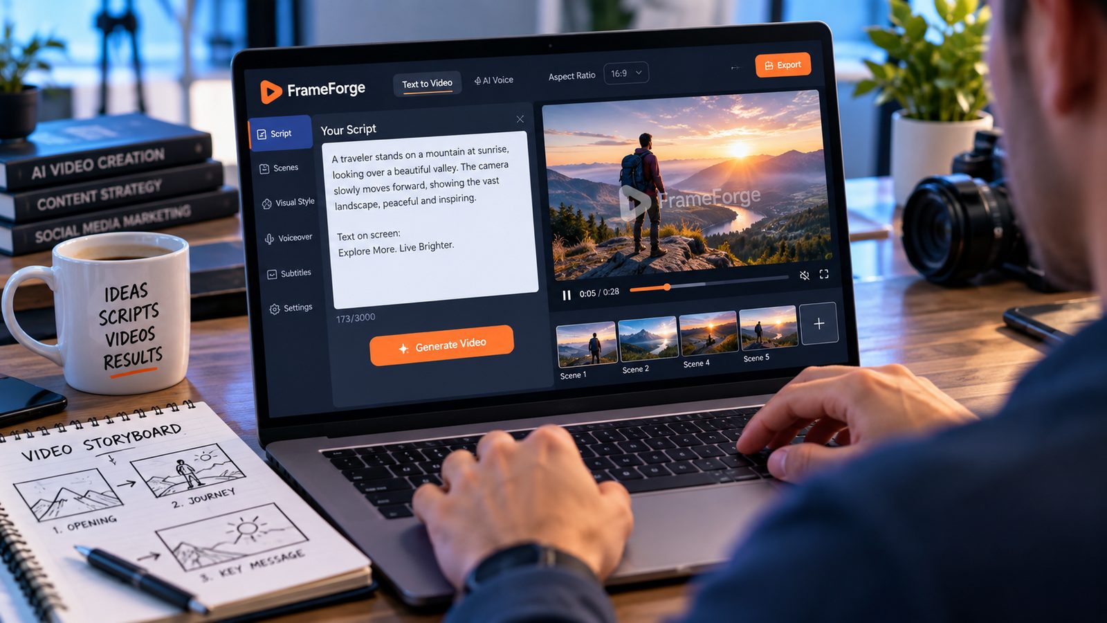how to create a video from text with AI