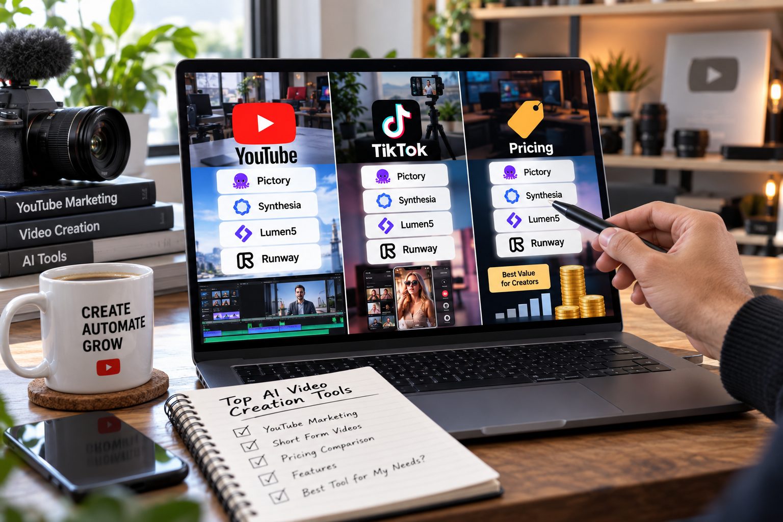 best AI video creation tools for YouTube marketing
