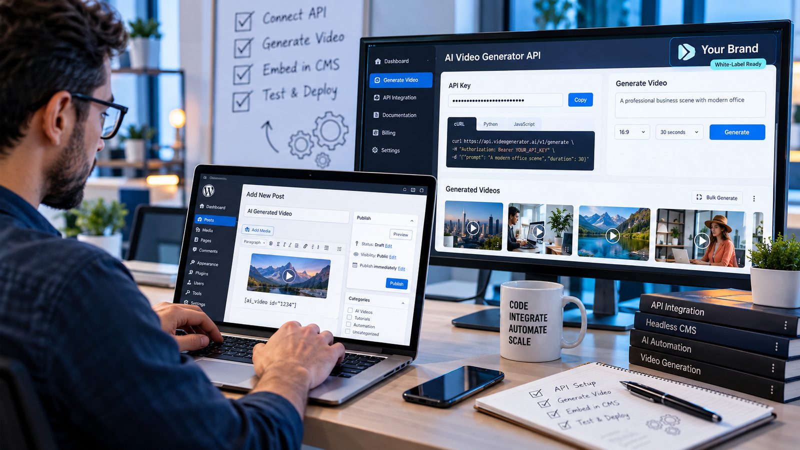 step‑by‑step guide on integrating AI video generator APIs into existing CMS platforms