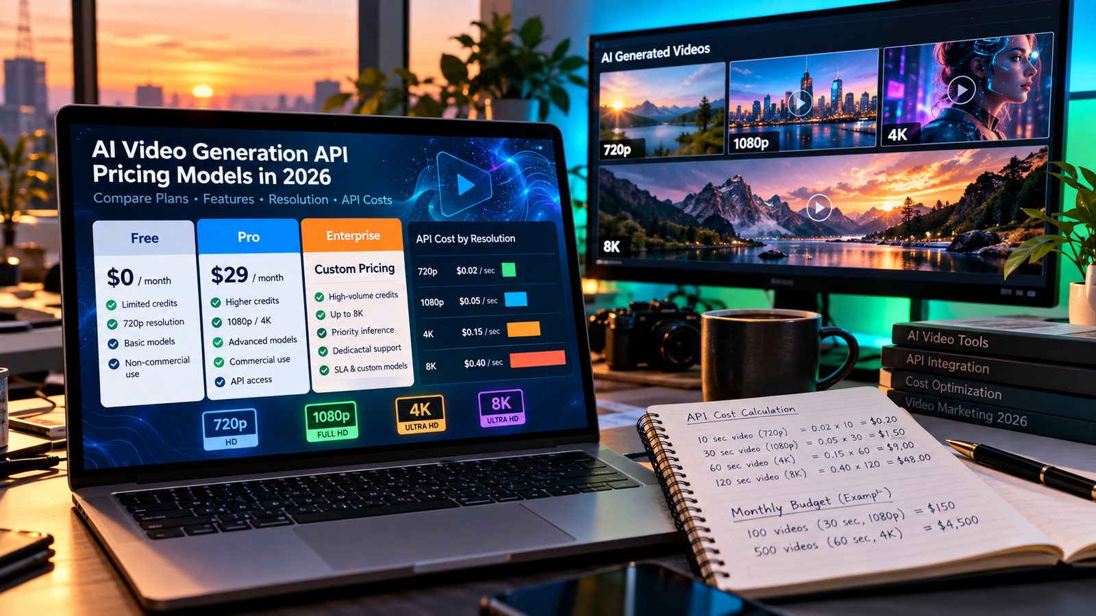 ai video generation API pricing