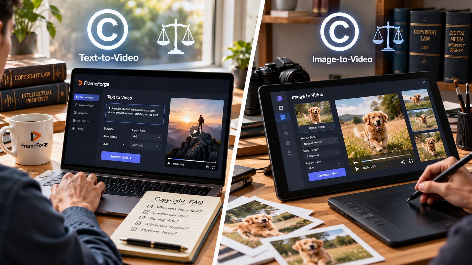 copyright for text to video AI