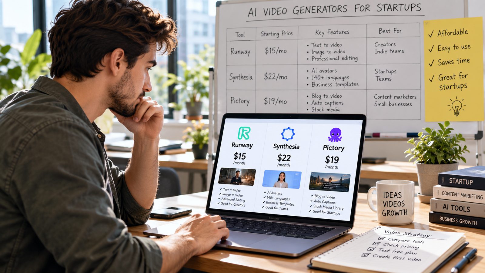 cheapest ai video generator for startups